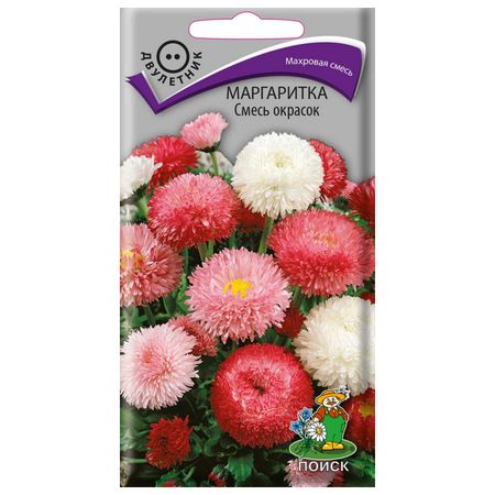 семена Маргаритка Смесь окрасок ПОИСК 0,1г