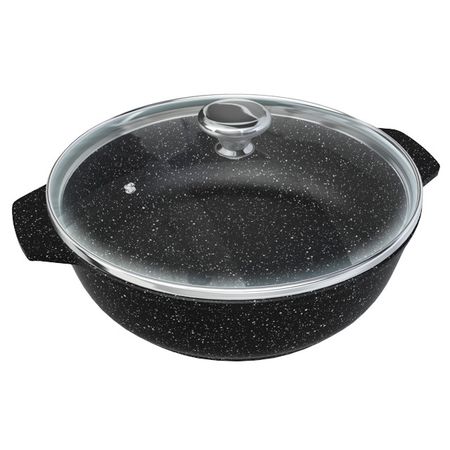 жаровня НМП Каменная черный гранит 26см 3л антипр.покр. литой алюм. стекл.крышка каменная статуя будды acrddk