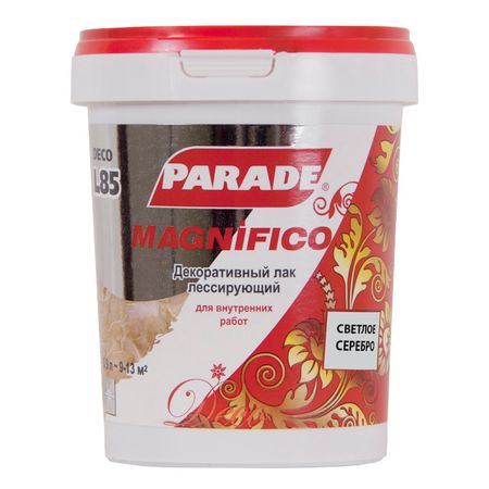 лак декоративный PARADE Deco magnifico светлое серебро 0,9л, арт.8306038 пиво брамен особое светлое фильтрованное 450 мл