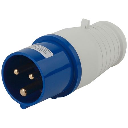 вилка силовая кабельная  ЭРА 2Р+Е 16А 220В IP44 синий круглый кулисный переключатель kcd1 220в синий