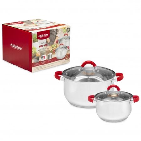 набор посуды ATTRIBUTE Delice 4 предм. 3,3/5,8л 20,5/25см нерж.сталь индукция шампуров ecos 6шт 60x0 65х0 25см прямые нерж   дерево