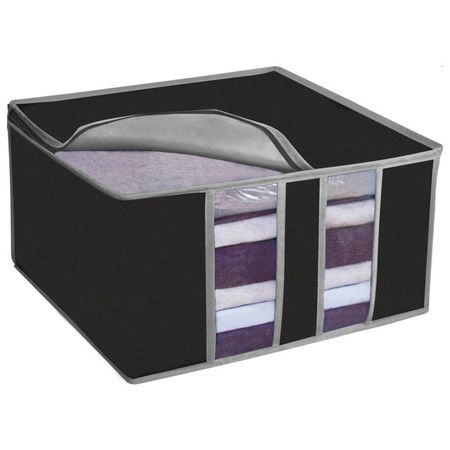 коробка для хранения РЫЖИЙ КОТ Black 40х40х25см спанбонд, ПВХ черный для mercedes benz s class w222 s320 s350 s400 s500 2014 20 lhd автомобильные аксессуары дверная ручка ящик для хранения держатель для телефона лоток карман