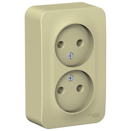 розетка 2 поста SYSTEME ELECTRIC Blanca б/з б/ш 16А бежевый амб 050015 03 cfa 5 в 5015 для mazda cx4 автомобильная фара в сборе охлаждающий вентилятор 3 контакта