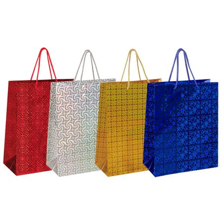 пакет подарочный (D) ЗОЛОТАЯ СКАЗКА Голография 32,4х26x12,7см в асс-те