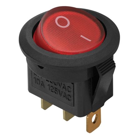 выключатель DUWI клавишный 250В 6А красный переключатель jetting красный 16а 250в