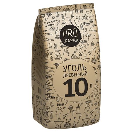 уголь древесный PROжарка 10л 1кг наполнитель хорошка для грызунов древесный 15 л