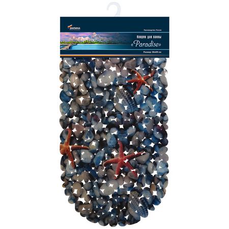 коврик для ванны Paradise 36x69см антискользящий FV2-MG коврик для ванны морская галька 36х69см антискользящий