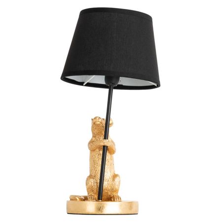 лампа настольная ARTE LAMP Густав E14 40Вт ткань черный золото лампа настольная эра e27 40вт бежевая