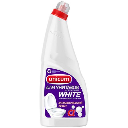 средство для туалета UNICUM White гель 750мл средство для туалета unicum white гель 750мл