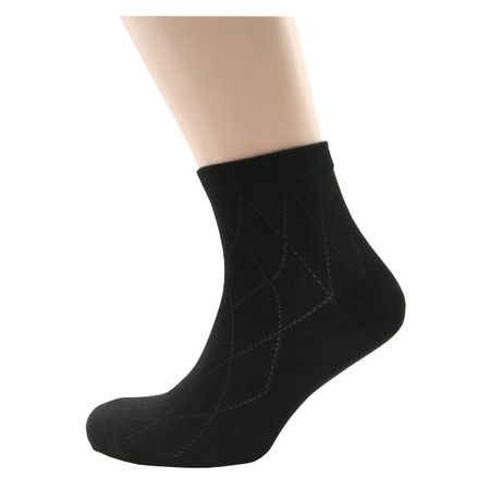 носки COMANDOR Ромбы средней длины размер 27 мужские чёрный