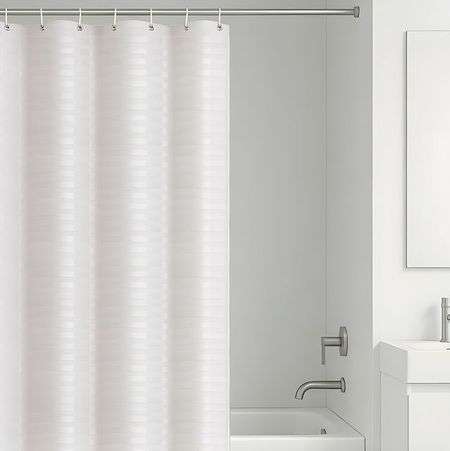 занавеска для ванной OFELIS 200х240см полиэстер белая шифоновая занавеска тияна белая