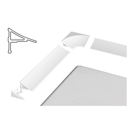 набор для декоративной планки RAVAK 11 2 уголка 2 заглушки белый силиконовые заглушки для шприцев heltc 15 шт