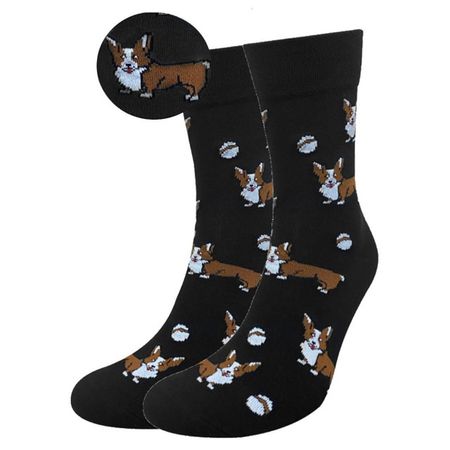 носки COMANDOR Корги размер 29 мужские черный гелиевые шары moonbiffy корги хаски