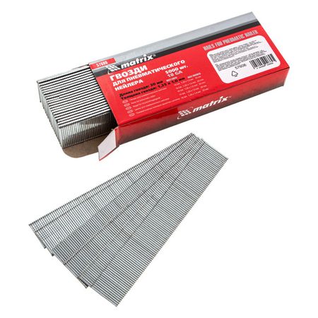 гвозди для пневмостеплера MATRIX 1,25x20мм 5000шт гвозди для пневмостеплера matrix 1 25x20мм 5000шт