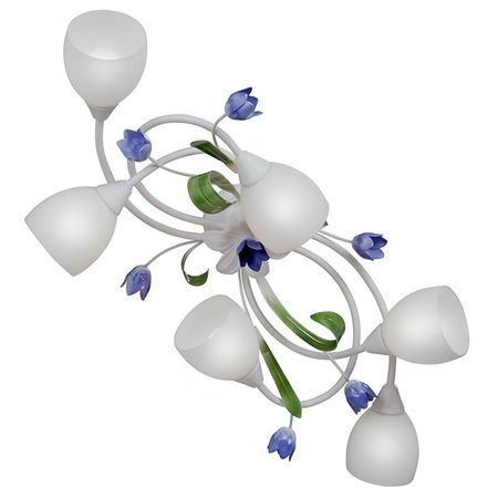 люстра потолочная VITALUCE Мелисса 6х40Вт Е14 металл белый матовый трансформатор освещения ysrsai zigbee 24в 120 240вт cct rgbcct