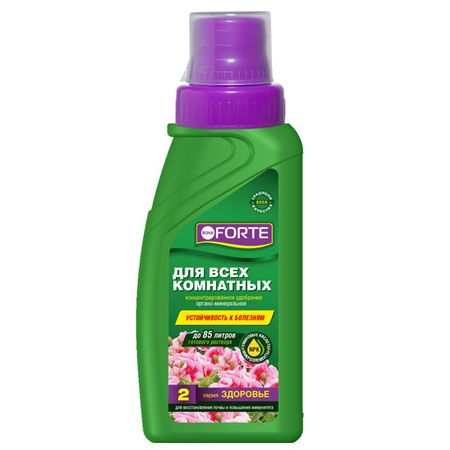 удобрение BONA FORTE Здоровье для всех комнатных растений жидкое органо-минеральное 285мл боровая матка health здоровье фильтр пакет 1 5г 20шт