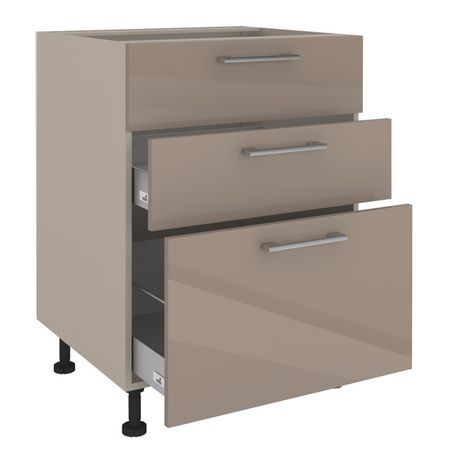 фасад 3 ящика ВИАНО 596x716x16мм лакированная ЛДСП серый камень фасад 2 ящика виано 596x716x16мм лакированная лдсп серый камень