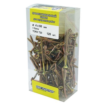 шуруп конструкционный для дерева 4,0х50мм TORX20 145шт + бита бита redverg torx tamper 15х50мм 2шт
