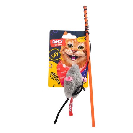 игрушка для кошек FANCY PETS Удочка Мышка 50см