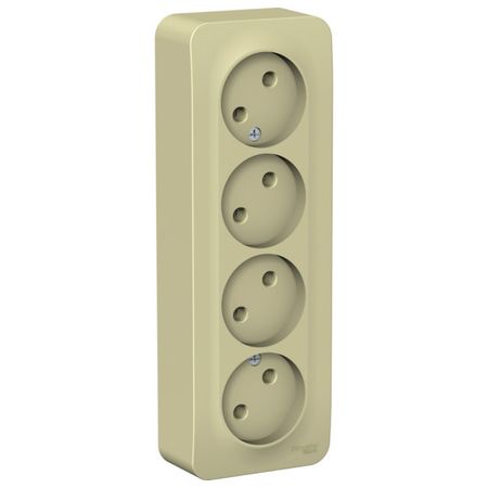 розетка 4 поста SYSTEME ELECTRIC Blanca б/з б/ш 16А бежевый амб 050015 03 cfa 5 в 5015 для mazda cx4 автомобильная фара в сборе охлаждающий вентилятор 3 контакта