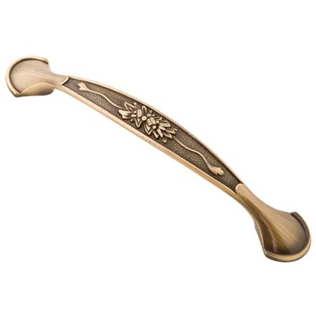 ручка-скоба KERRON  RS-006-128 AB 128мм античная бронза античная латунная ручка в виде ракушки