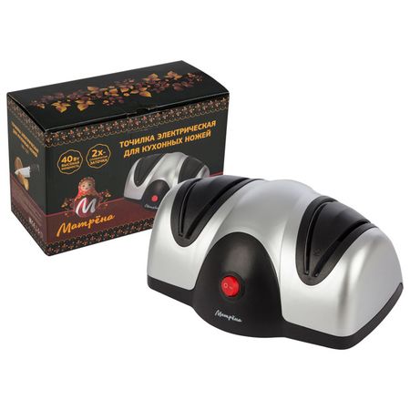 точилка для ножей электрическая МАТРЁНА MA-159 40Вт сереб. электрическая точилка для ножей taidea зернистость 600 1000