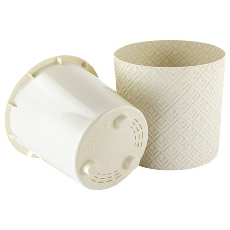 кашпо двойное Этна 24л d38см h36см в ассортименте пластик форма для льда шоколада ownland se 799 силиконовая в ассортименте