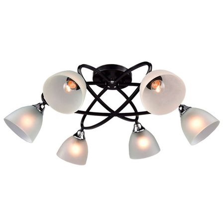 люстра потолочная РОССВЕТ Контраданс 6х60Вт Е27 металл черный люстра потолочная россвет волна e27 3х60вт металл белый