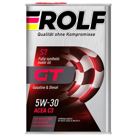 масло моторное ROLF GT SAE 5W-30 API SN/CF 4л масло трансмиссионное rolf atf iii минеральное 1л