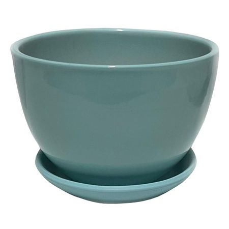 горшок керамический с поддоном 0,75л d14см h10см бирюзовый горшок овальный serinova lace 13х28 см бирюзовый