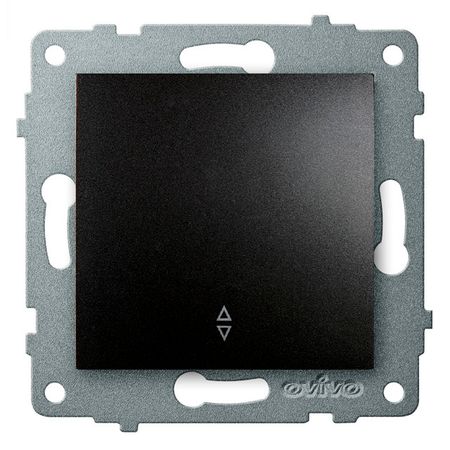 переключатель проходной 1-клавишный OVIVO Лофт черный переключатель 2 клавишный ovivo loft проходной крем