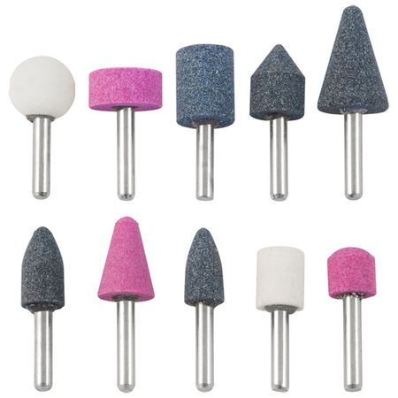набор насадок шлифовальных THORVIK 10 предметов керамические шлифовальные головки rams bralin 10 шт