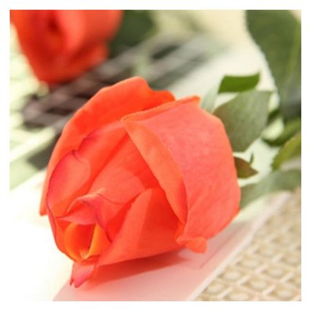 растение искусственное Роза оранжевая 45см сучкорез 45см