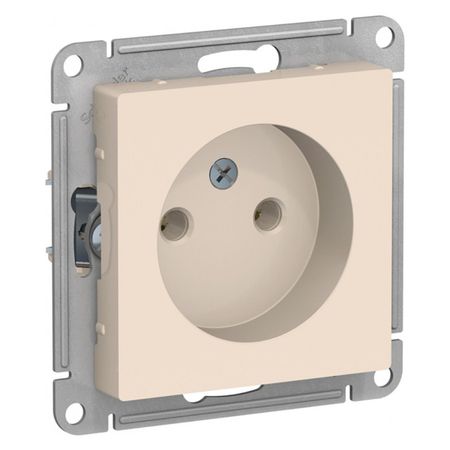 розетка 1 пост SYSTEME ELECTRIC Atlas Design б/з бежевый розетка 1 пост atlas design с з со шторками белый