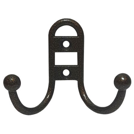 крючок 2-х рожковый сталь антик бронза крючок 2 х рожковый   антик бронза