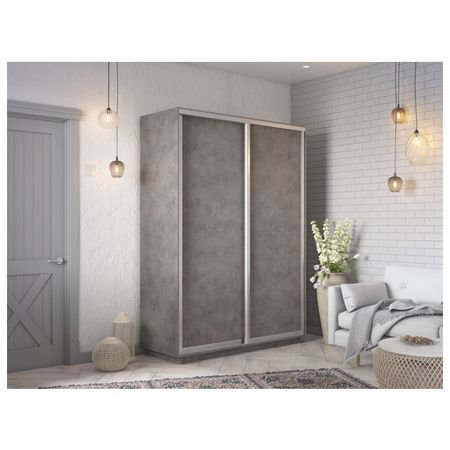 дверь-купе Экспресс ДСП Бетон  2052х696 ШК2200х700 дверь купе spaceo 80 4x225 5 см лдсп бетон широкий профиль