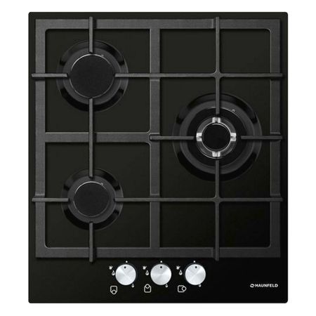 поверхность газовая MAUNFELD EGHE.43.33CB/G 45см 3 конфорки эмалированная сталь/чугун черный