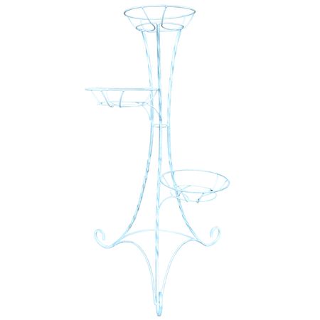 подставка для цветов Классик винтаж на 3 горшка белая