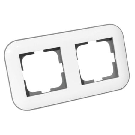 рамка 2 поста OVIVO Лофт белый/черный рамка 3 поста ovivo loft белый