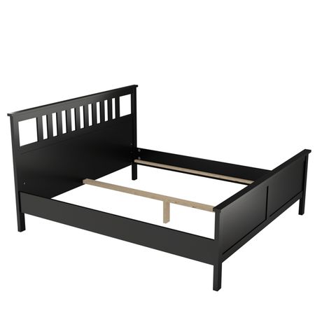 кровать Кантри 2110х1940х1120мм черный сосна комод кантри 3 ящика 2 двери 1600х500х891мм белая сосна