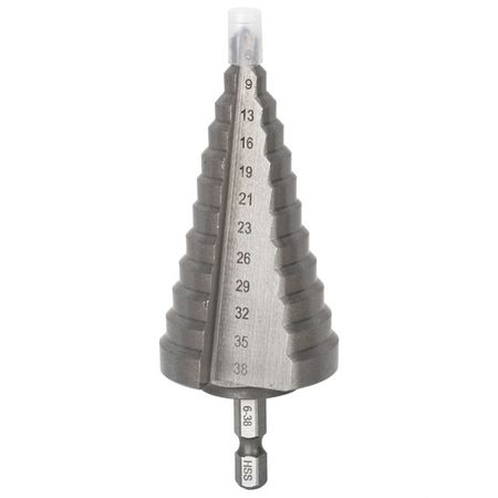 сверло по металлу RAGE by VIRA ступенчатое с шестигранным хвостовиком 6-38мм