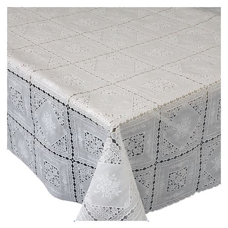 клеенка Ажурная ТВ949 шир.138см белая, арт.1747