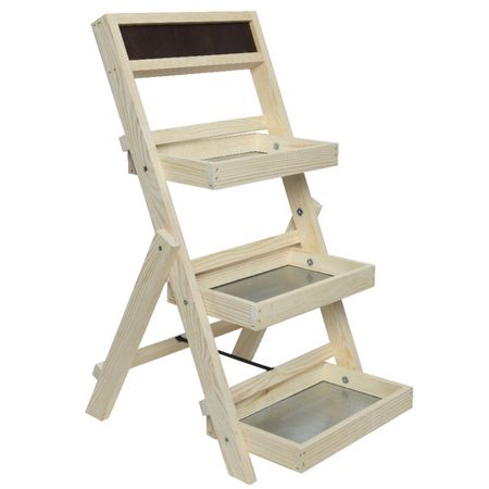 подставка для цветов Лестница 3 яруса 39х78см дерево натуральный натуральный уругвайский аметист кварцевый кластер подставка