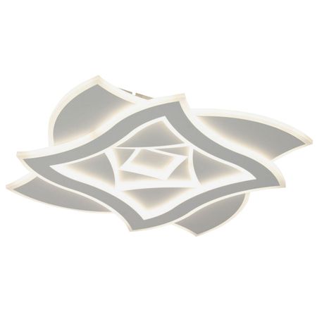 люстра потолочная светодиодная SCHAFFNER Gameto лепестки LED 195Вт 16575Лм белый