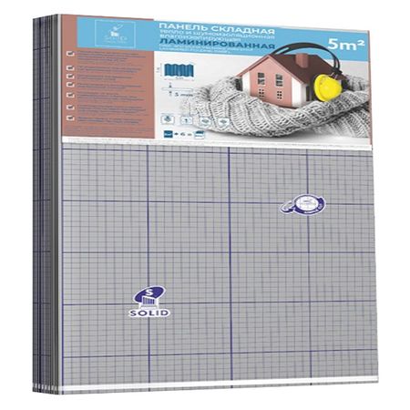 панель звукоизоляционная СОЛИД ПСШ ХПС/ХPS перфор. 1000х500х5мм гармошка 5м2