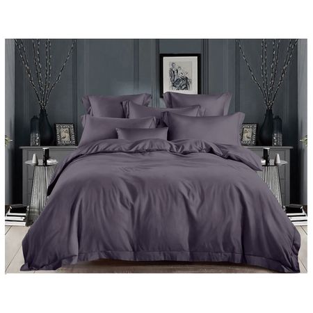 простыня на резинке PICASSA 160х200см сатин серая, арт.рез 160 т-ср