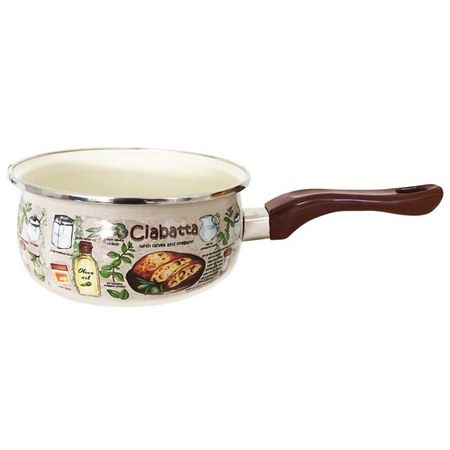 ковш METROT Чиабатта 1,6л 16см эмал. сталь без крышки ковш metrot одуванчик 1 6л 16см эмал   без крышки