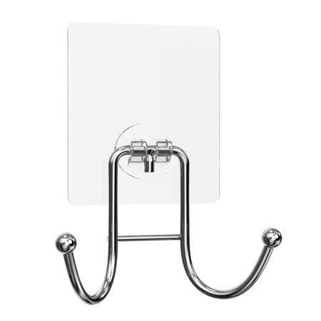 крючок для ванной двойной KLIEBER lite на силиконовом креплении хром мыльница подвесная klieber lite на силиконовом креплении