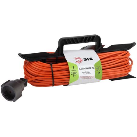 удлинитель на рамке ЭРА 50м 1-местный б/з 16А IP20 2х1,5мм ПВС оранжевый удлинитель 3м 3 местный б з 2х0 75мм кв