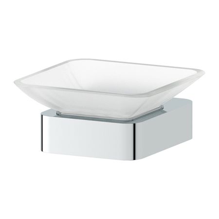 мыльница стеклянная ARTWELLE Regen матовое стекло хром